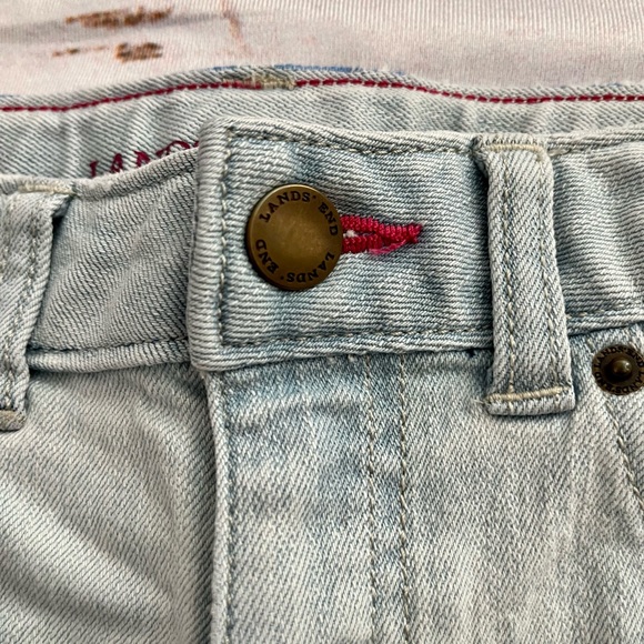 Land’s End girls jean shorts with embroidered accent size 8 - Picture 3 of 5